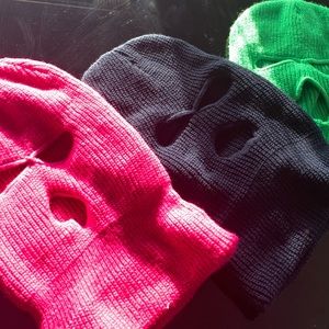 Pink,Navy Blue, and Green Face Mask